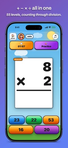 Top Dog Math Flash Card Game iPhone screenshot