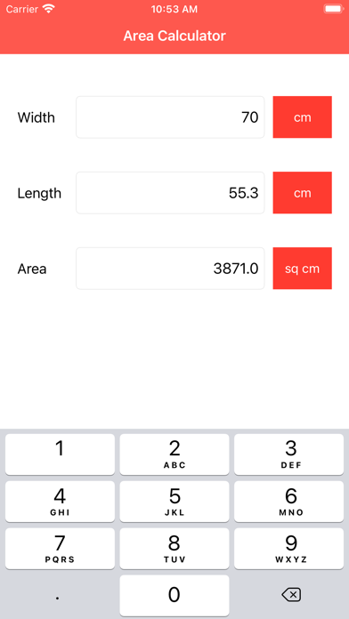 Screenshot #1 pour Area Calculator Fast