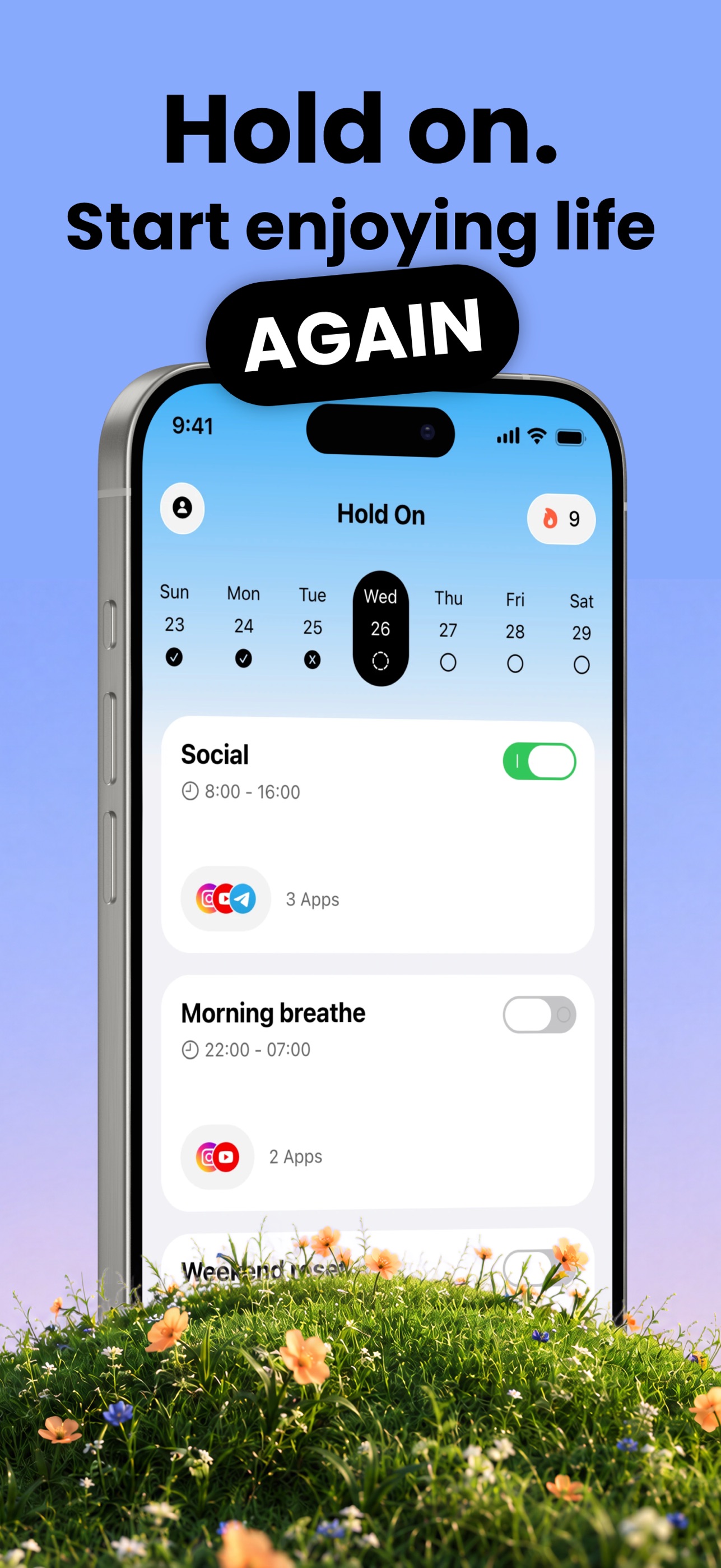 Screenshot 1 of Hold On: App Blocker & Focus