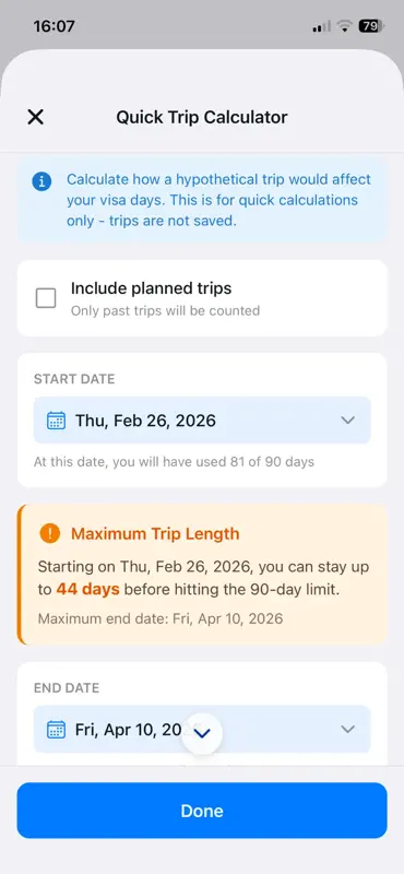 Schengen Visa Tracker screenshot 8 of 10