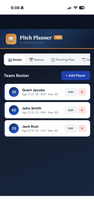 Pitch Planner Pro screenshot 1