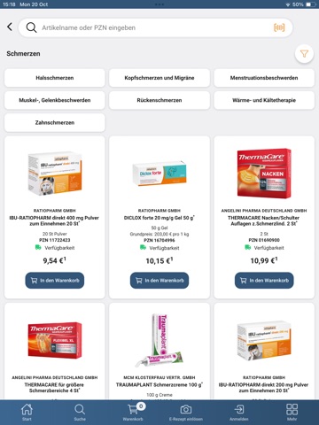 meine-e-Apotheke iPad screenshot