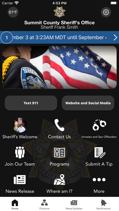 Summit County Sheriff UT Screenshot 1 - AppWisp.com Summit County Sheriff UT Screenshot 1 - AppWisp.com