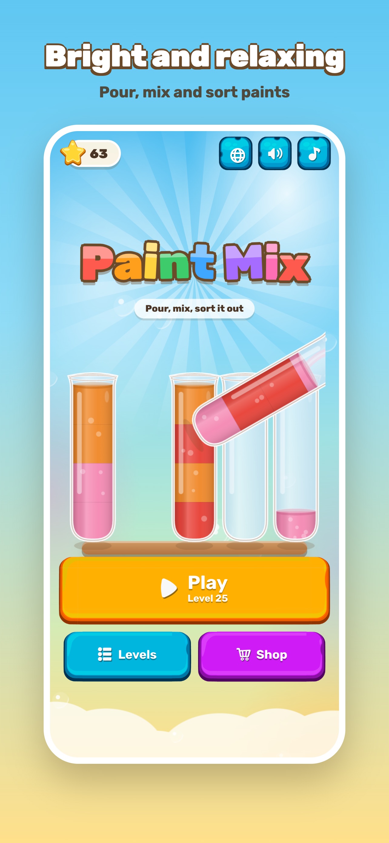 Screenshot 1 of Paint Mix: Color Sort