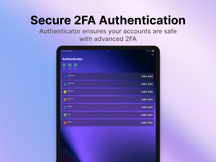 Authenticator App Widget