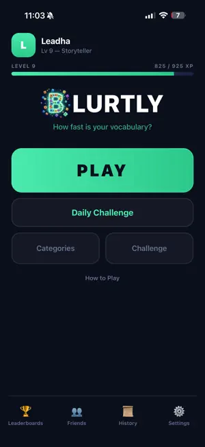 Blurtly - Word Game screenshot 1