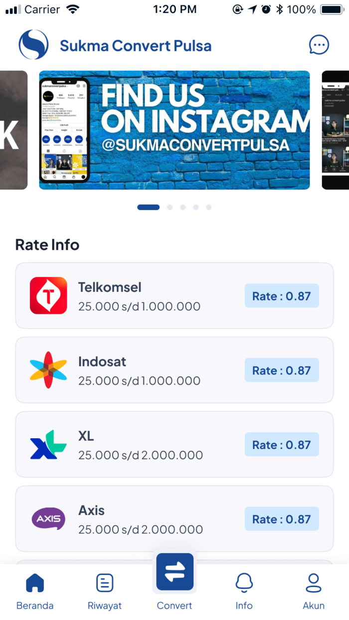 Sukma Convert - Tukar Pulsa