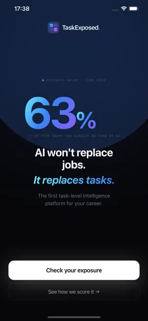 TaskExposed: AI Career Risk screenshot 1