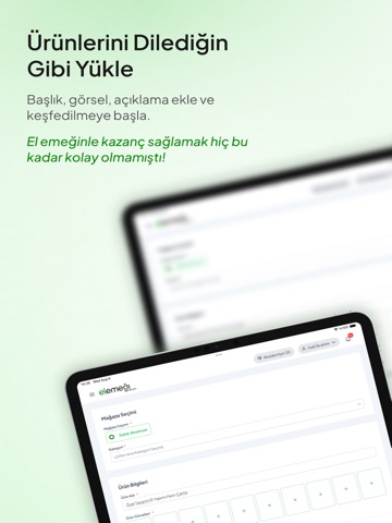 Elemeği Satıcı Paneli iPad screenshot