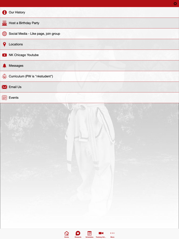 National Karate Schools iPad screenshot