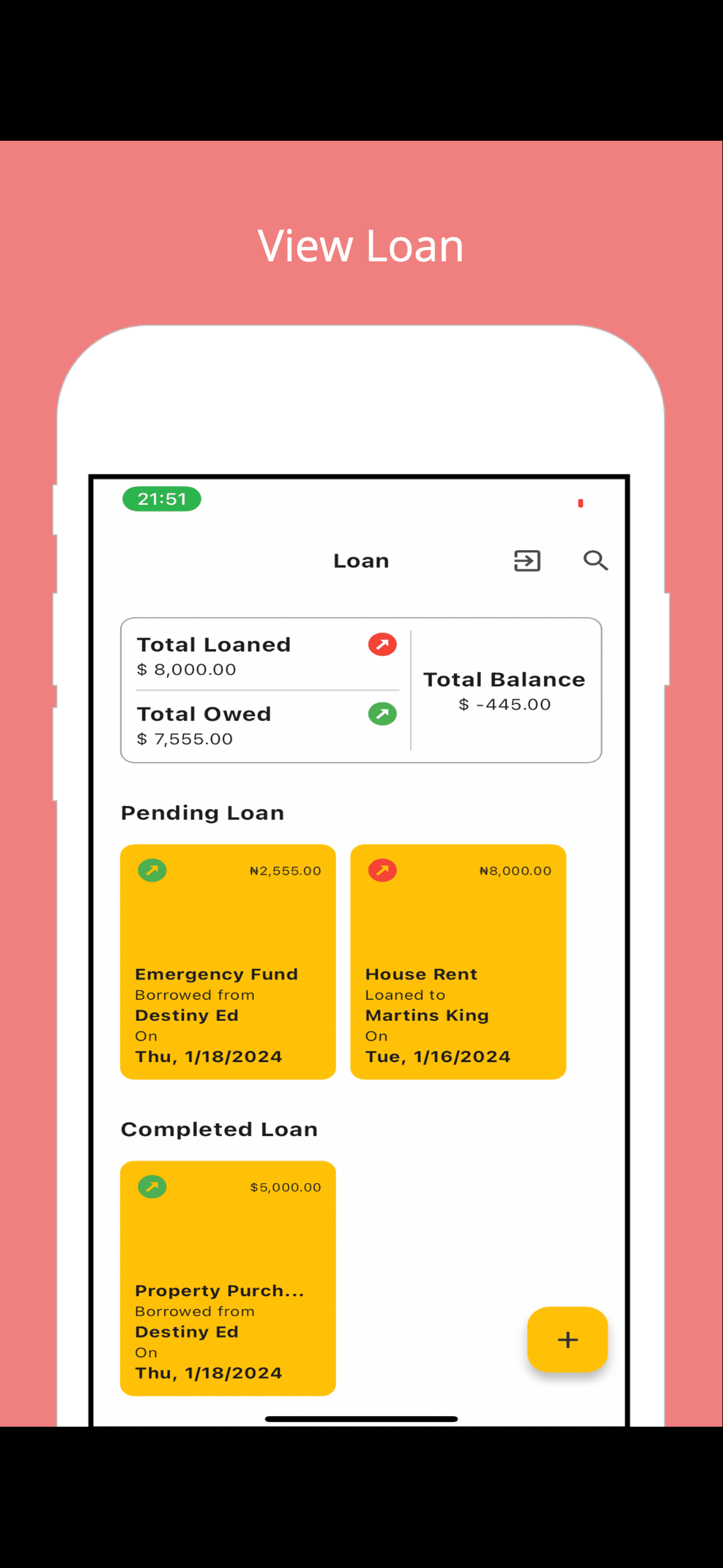 Loan Manager - Manage Loans