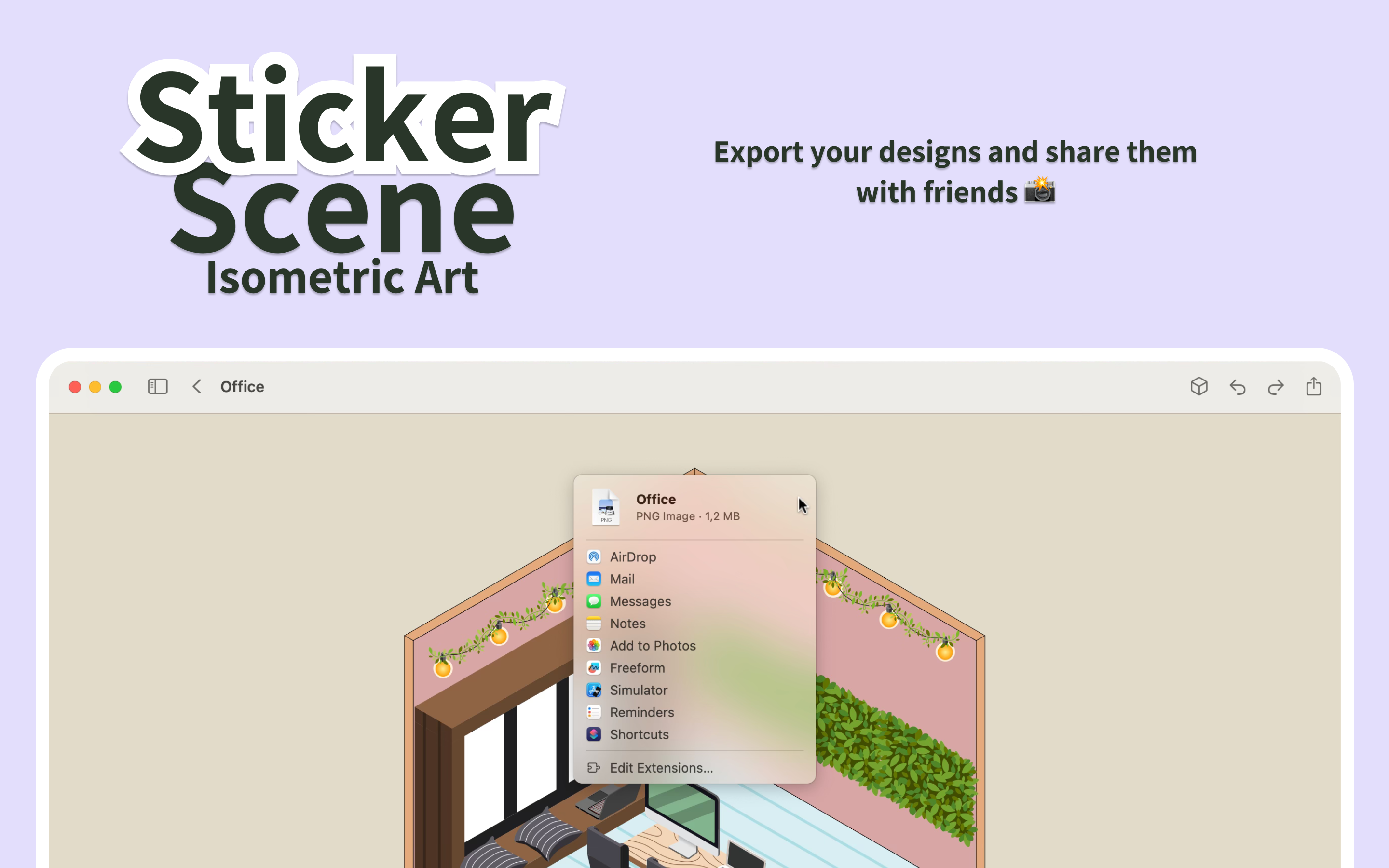 Sticker Scene: Isometric Art