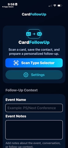 CardFollowUp Screenshot 1 of 9