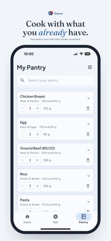 Souva: Fridge & Pantry Recipes screenshot