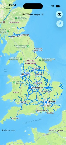 UK Waterways Map iPhone screenshot