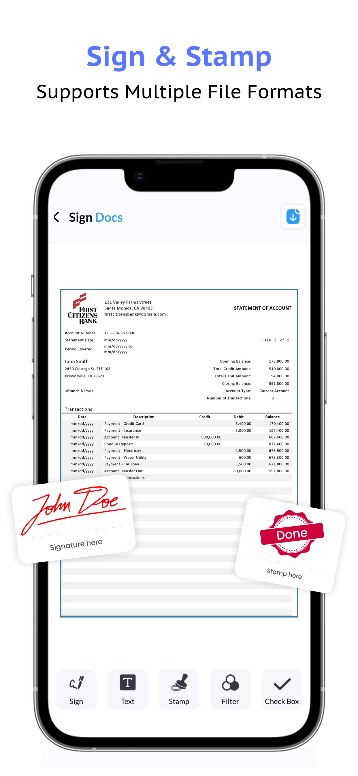 Sign Docs - Signature on PDF