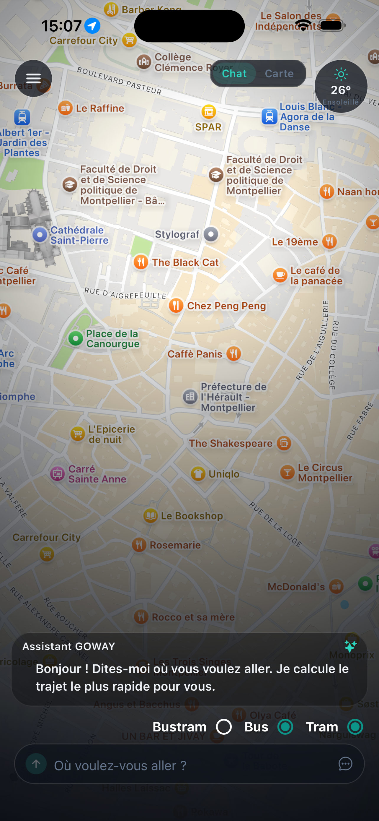 Capture GOWAY — carte