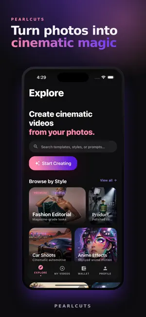 Pearlcuts: AI Video Maker screenshot 1