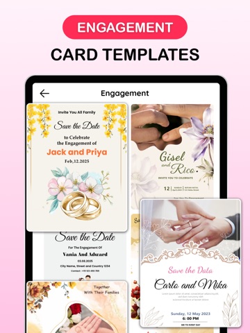 Invitation Maker & RSVP Cards iPad screenshot