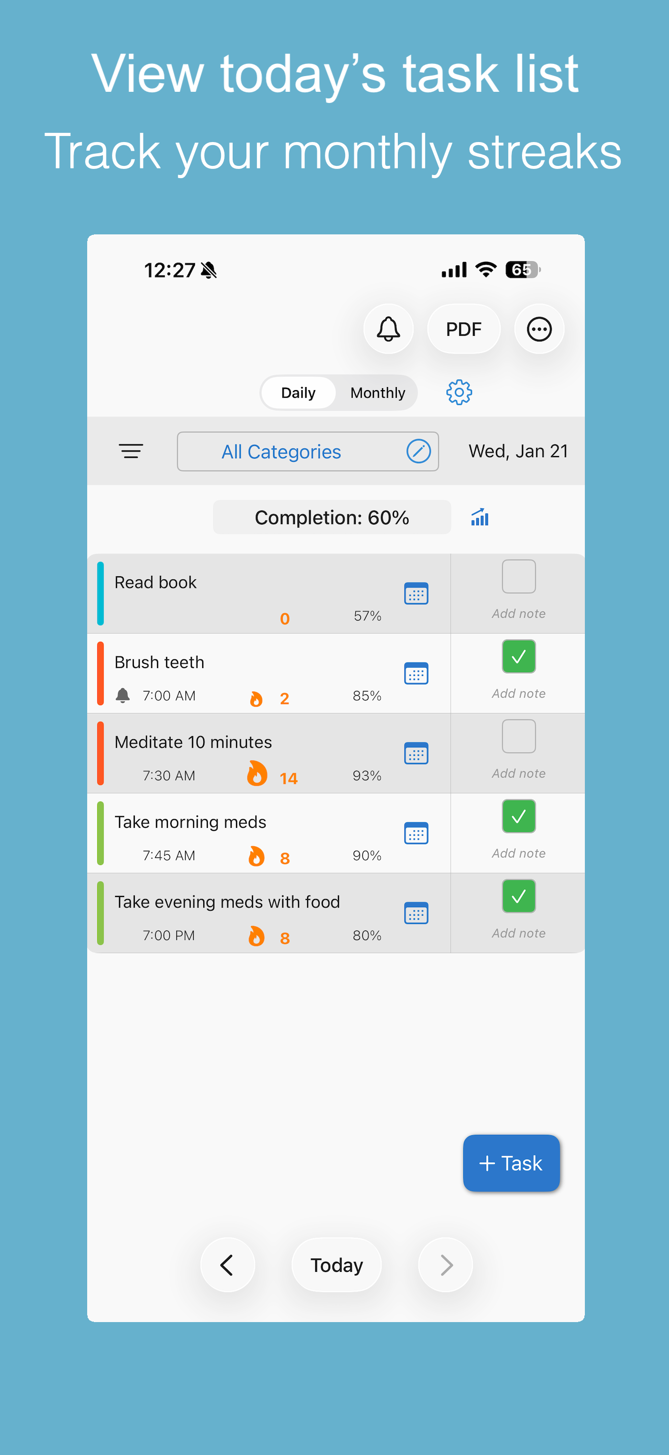 Daily Tasks - Tracker