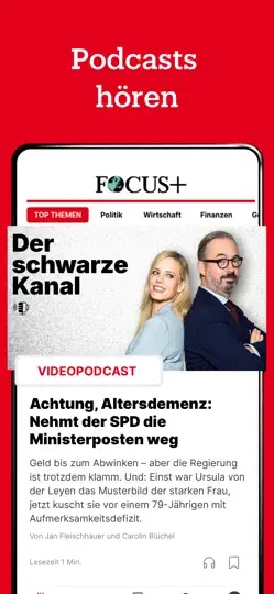 Screenshot von FOCUS+: Nachrichten auf dem iPhone 6