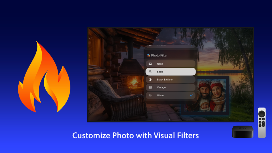 #6. Cozy Fireplace Photo Frame 4K (iOS) By: Igor Bidenko
