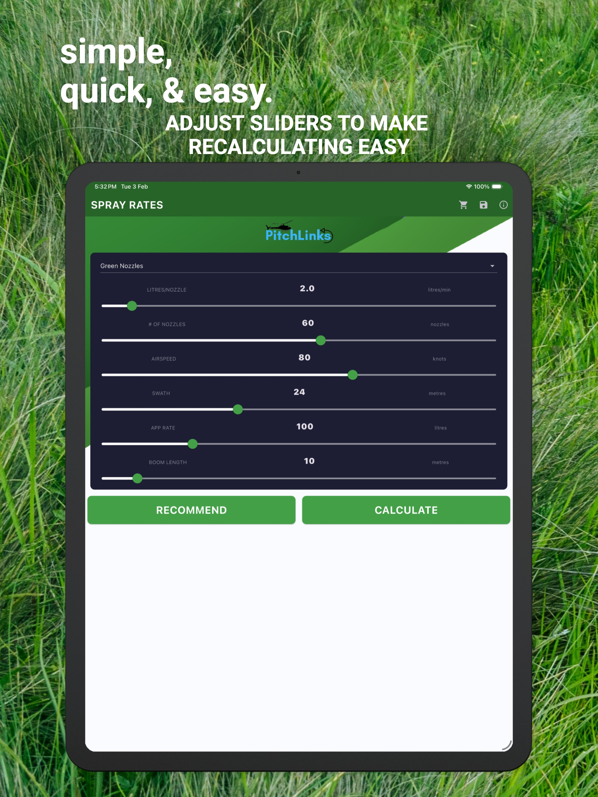 Spray Rates