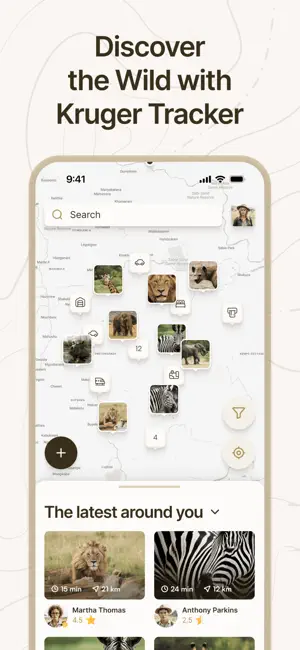 Kruger animal tracker screenshot 2