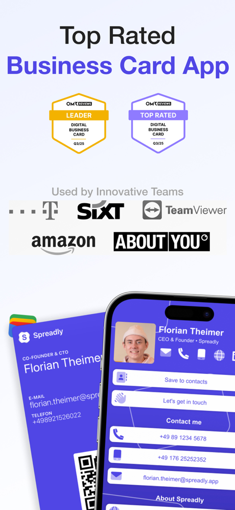 Spreadly Digital Business Card screenshot 1