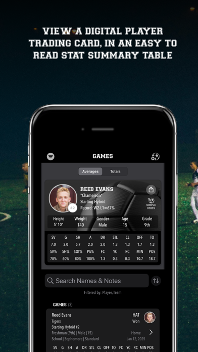 Soccer Simple Stats Tracker iPhone screenshot 6 - Sports app