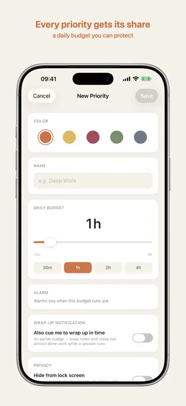 OwnTime. screenshot 2 of 3