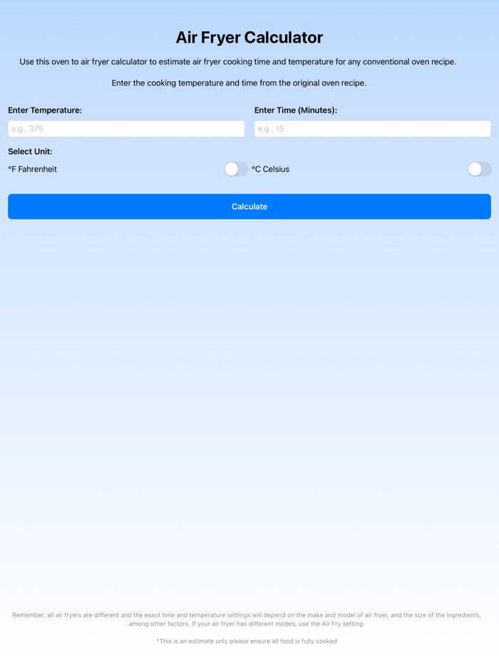Oven To Air Fryer Convertor