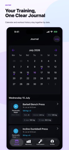 NextRep: Gym Journal Screenshot 1 of 10