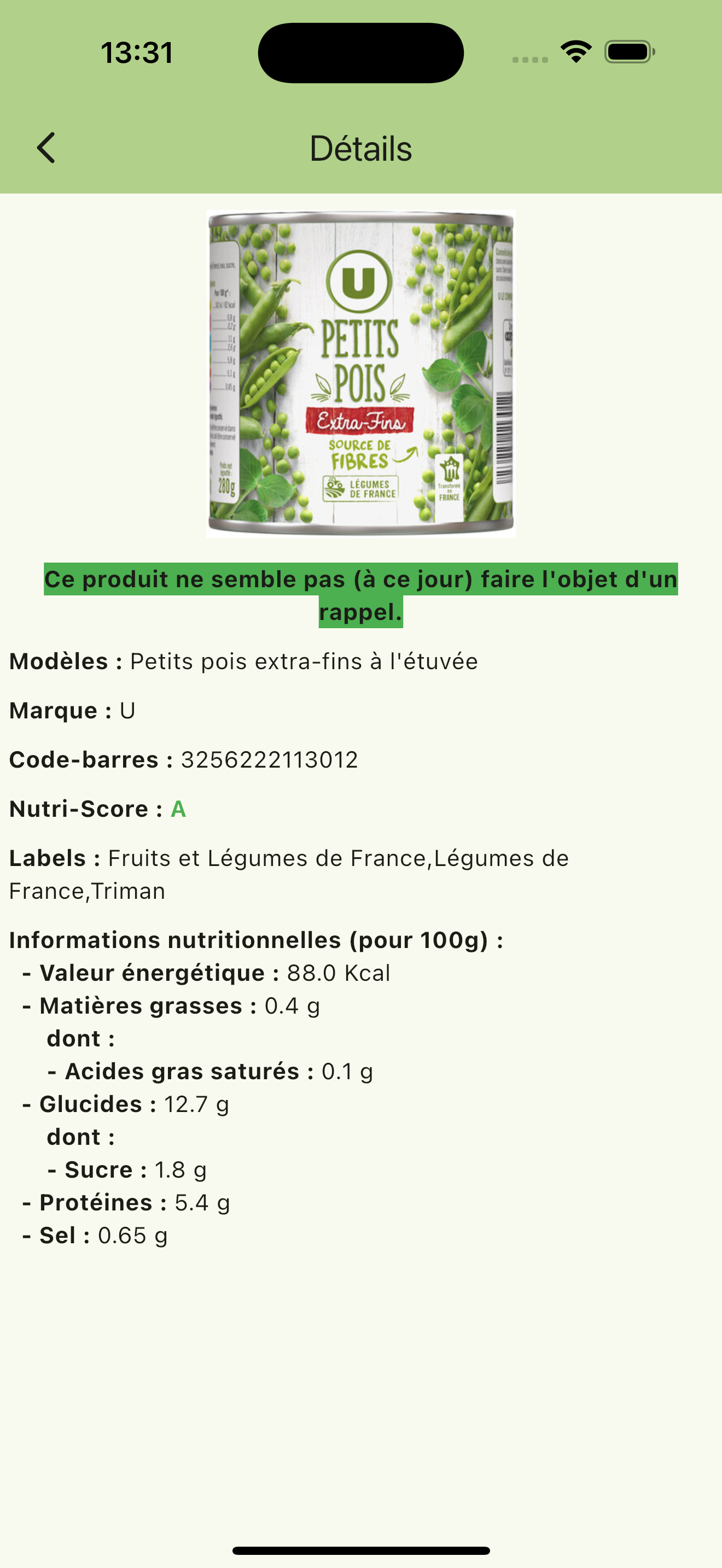 AlerteProduit : Rappel et Info