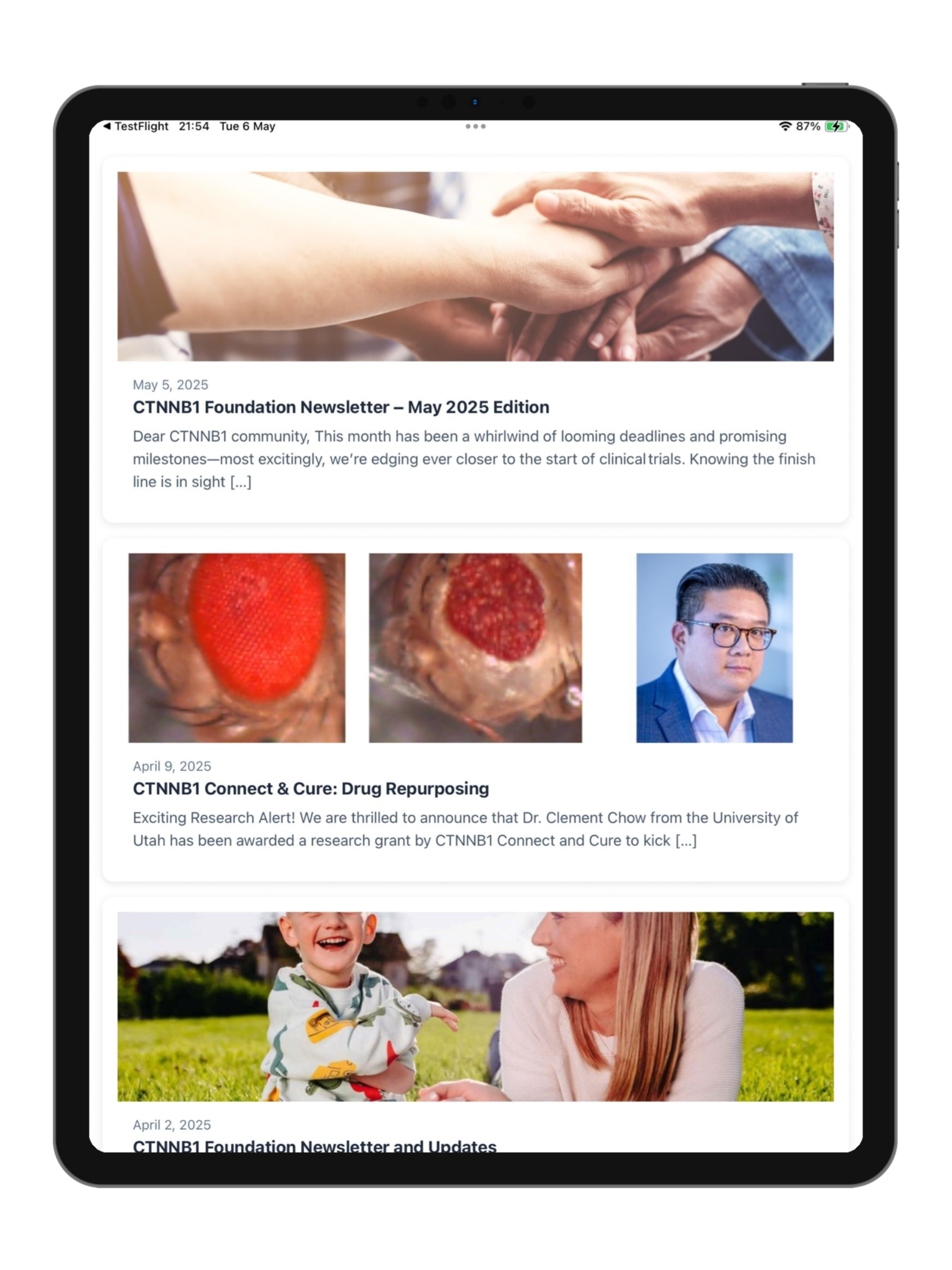 CTNNB1 Syndrome Network screenshot 7