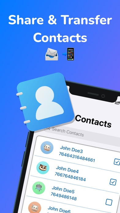 Export Contacts Backup & Share Screenshot