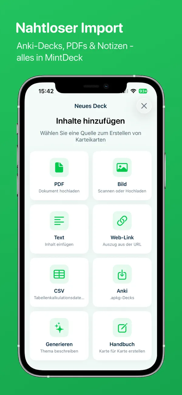 MintDeck: Karteikarten iPhone App Screenshot 5 – Bildung