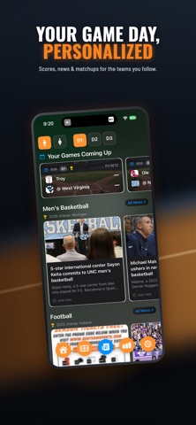 FullRoster: D3 D2 D1 Sports iPhone screenshot