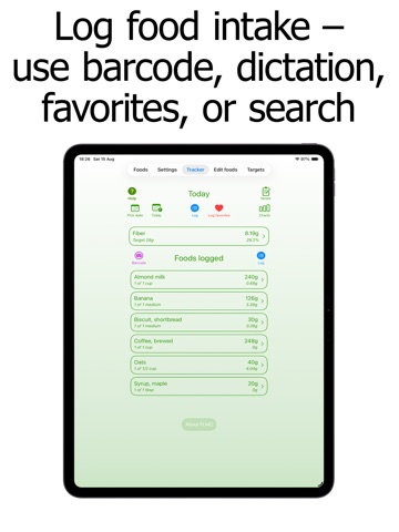 Fiber Counter and Tracker iPad screenshot