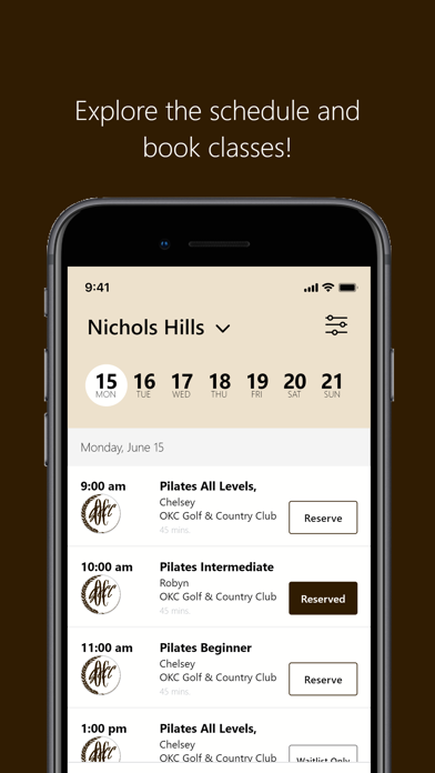 OKCGCC Pilates iPhone screenshot 3 - Health & Fitness app