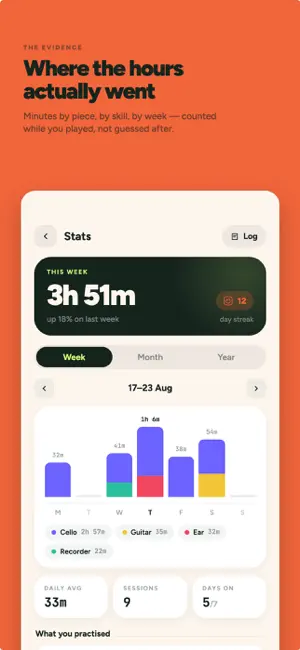 Legato: Music Practice Journal screenshot 2