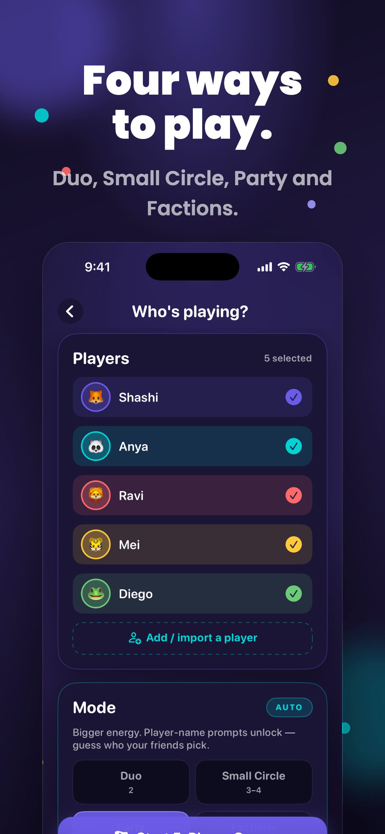 Quorum: Party Guessing Game