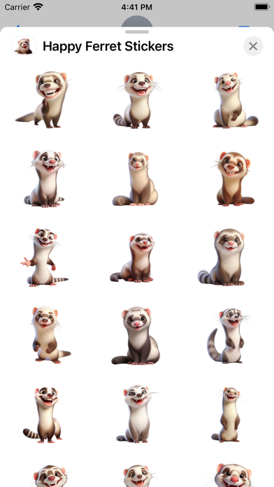Screenshot #1 pour Happy Ferret Stickers