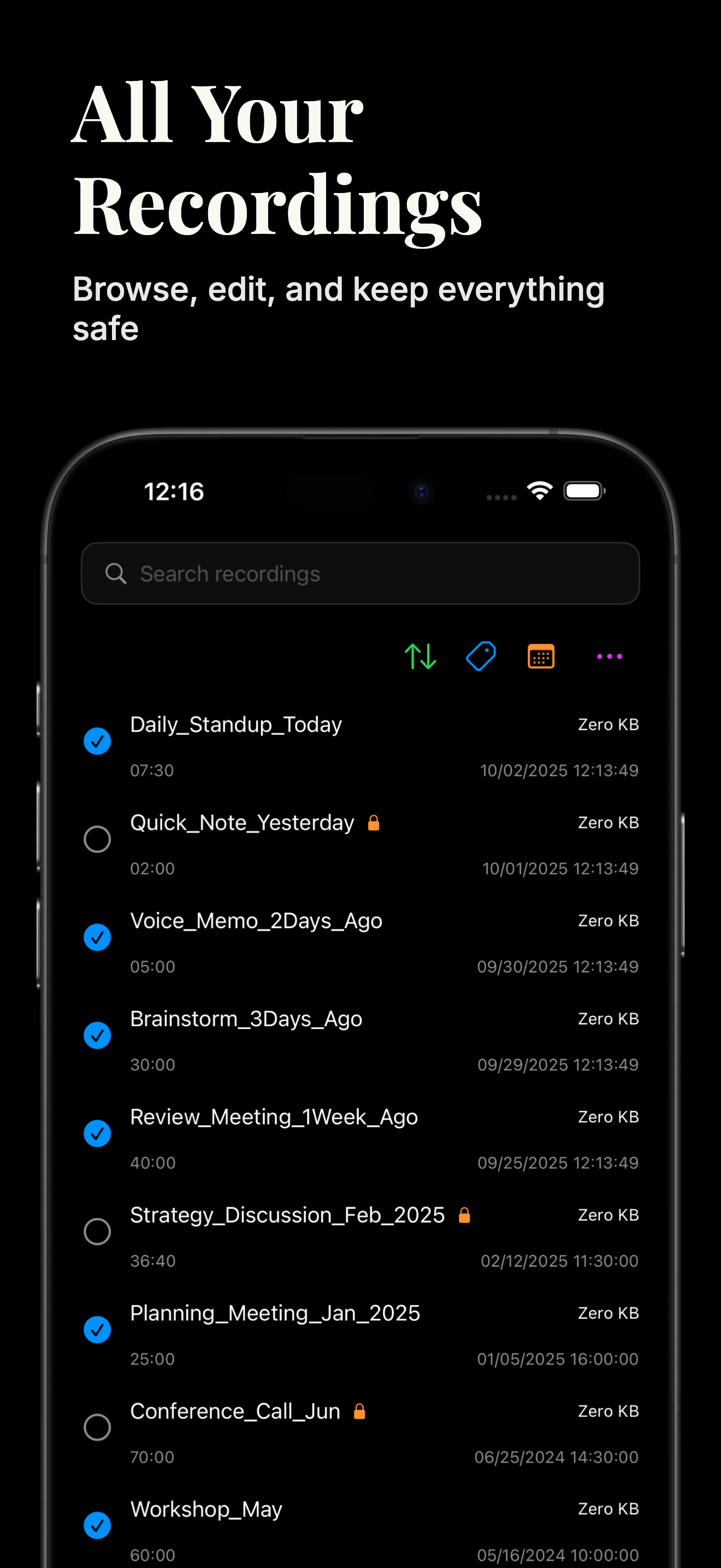 VaultVoice Recorder screenshot 2