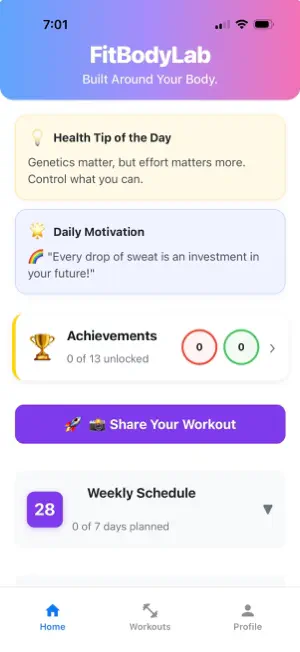 FitBodyLab IOS screenshot 1