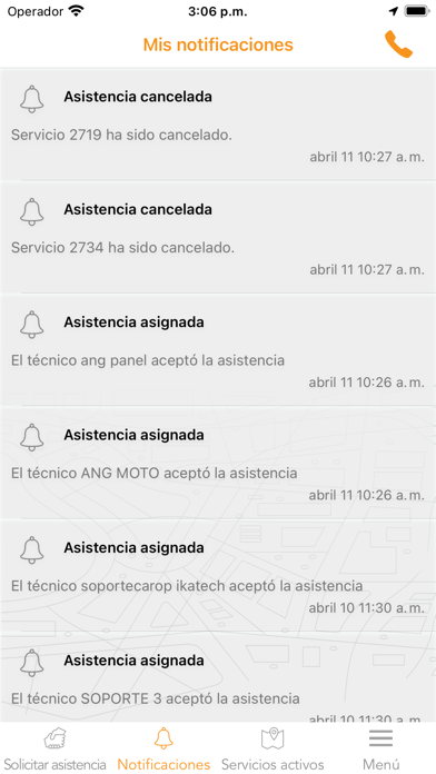 Roble Asistencia Screenshot