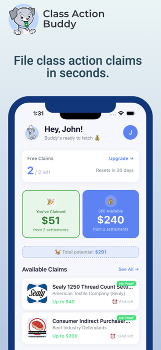 Class Action Buddy Screenshot 1 of 3