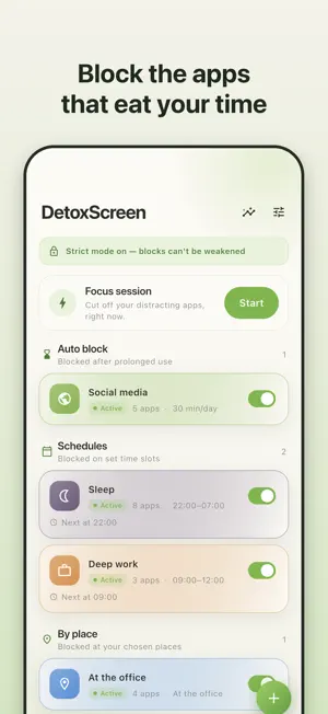 DetoxScreen: App Blocker screenshot 1
