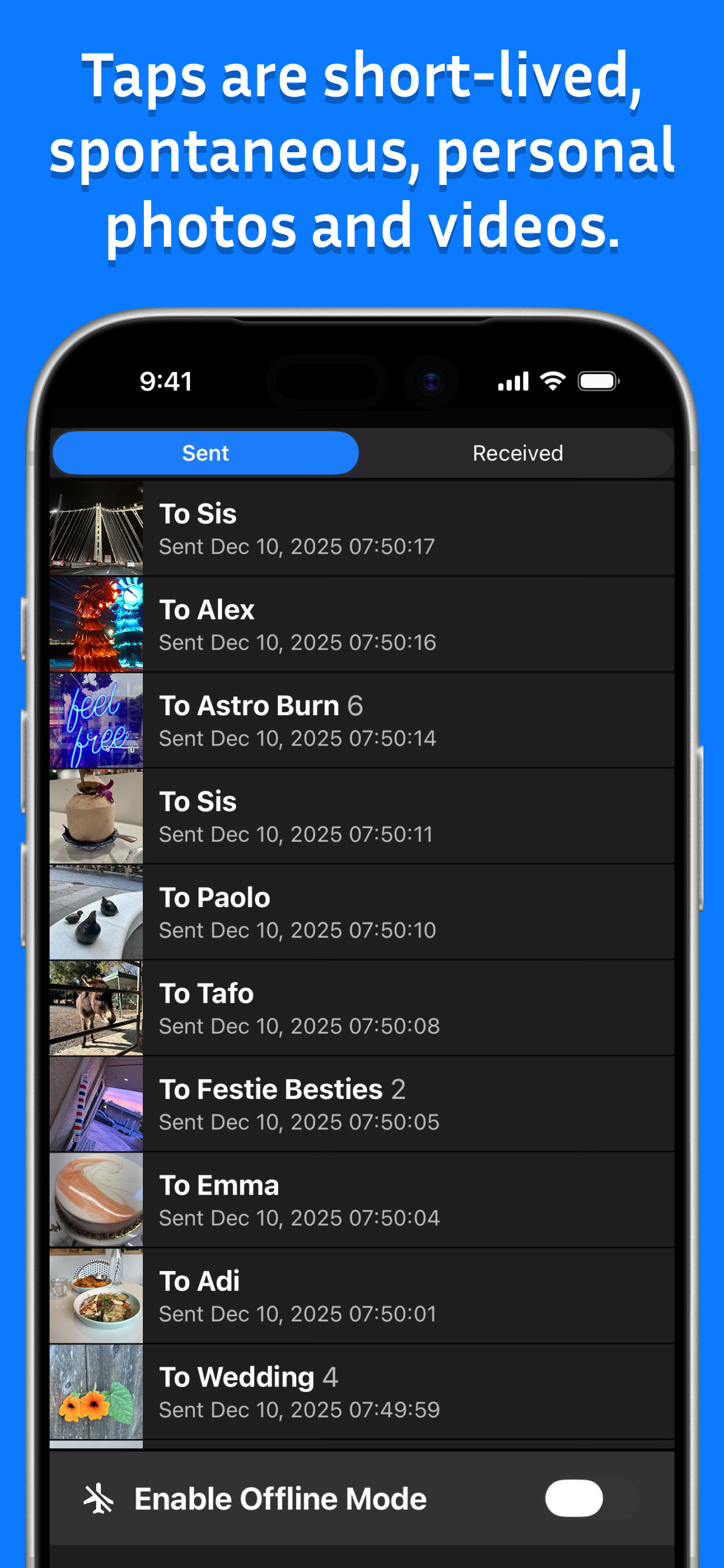 +TapTalk: Share Photos & Video