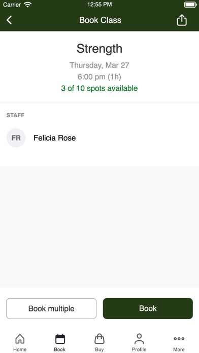 Thrive Fitness Studios iPhone screenshot 3 - Health & Fitness app